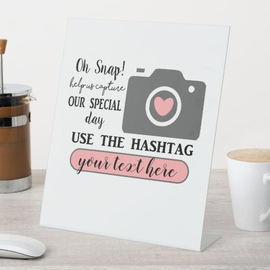 カスタムパーソナライズされたハ結婚シュタグ写真 台座サイン (インサイチュ)