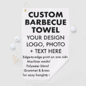 カスタムパーソナライズされたバーベキュータオル、フック&グロメット ゴルフタオル (インサイチュ)