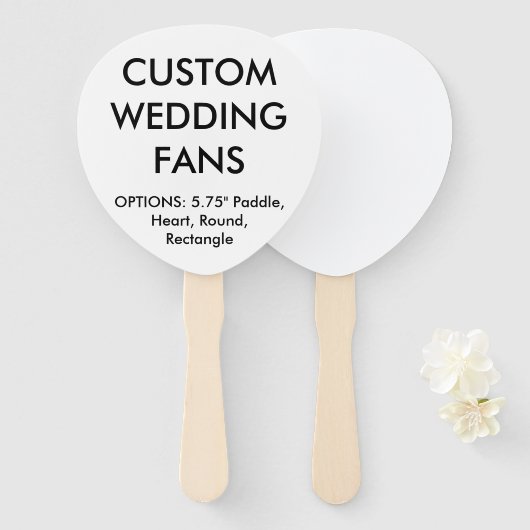 カスタムパーソナライズされたパドル結婚のファンテンプレート ハンドファン (正面&裏面)