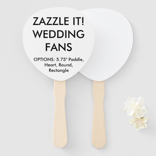 カスタムパーソナライズされたパドル結婚のファンテンプレート ハンドファン (正面&裏面)