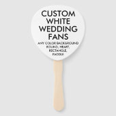 カスタムパーソナライズされたパドル結婚ホワイトのファン(10) ハンドファン (正面)