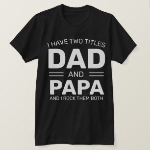 カスタムパーソナライズされたパパパパファーザーズデイ Tシャツ