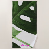 カスタムパーソナライズされたビーチ ビーチタオル (正面)