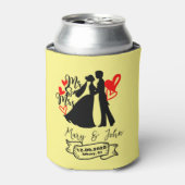 カスタムパーソナライズされたビールクーラーボックスの結婚好意 缶クーラー (缶正面)