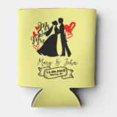 カスタムパーソナライズされたビールクーラーボックスの結婚好意 缶クーラー (正面)