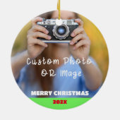 カスタムパーソナライズされたビール好きクリスマスオーナメント セラミックオーナメント (裏面)