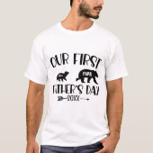 カスタムパーソナライズされたファースト父のデイシャツ Tシャツ (正面)