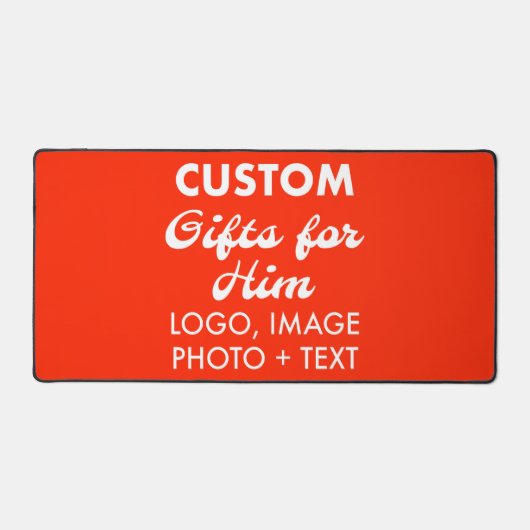 カスタムパーソナライズされたフェラーリレッドデスクマット デスクマット (正面)