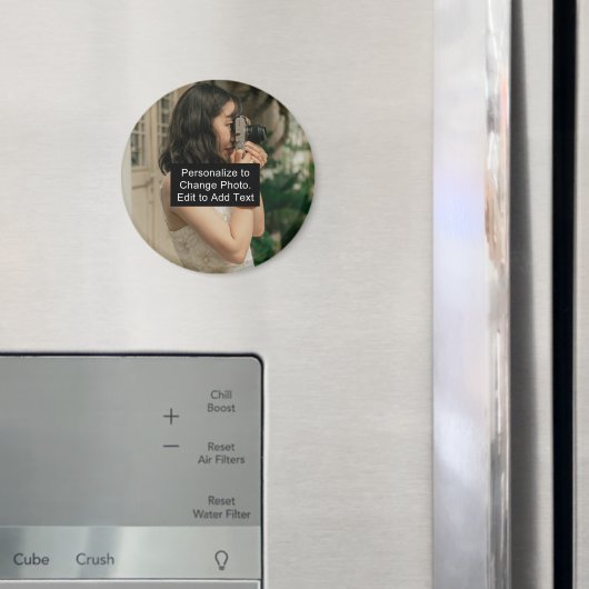 カスタムパーソナライズされたフォトアートワーク名スローガンRD マグネット (インサイチュ (冷蔵庫))