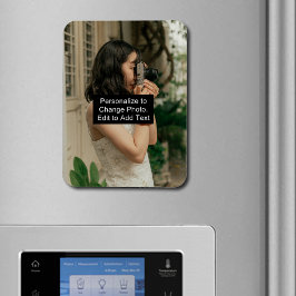 カスタムパーソナライズされたフォトアートワーク名スローガンRec マグネット