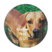 カスタムパーソナライズされたフォトガラス カッティングボード (正面)