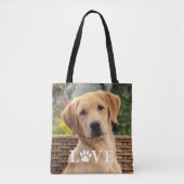 カスタムパーソナライズされたフォトラブポー引用文文字 トートバッグ (正面)