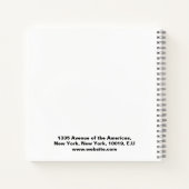 カスタムパーソナライズされたフロントロゴ背面文字ノートブック ノートブック (裏面)