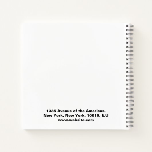 カスタムパーソナライズされたフロントロゴ背面文字ノートブック ノートブック (裏面)