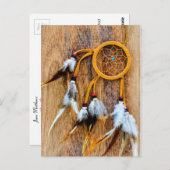 カスタムパーソナライズされたブラウンドリームキャッチャー ポストカード (正面/裏面)