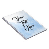 カスタムパーソナライズされたブルーブラック水彩日記 ノートブック (右側)