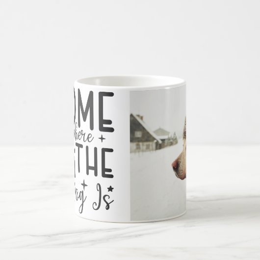 カスタムパーソナライズされたペット写真引用文ギフトドッグパピー コーヒーマグカップ (中央)