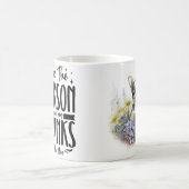 カスタムパーソナライズされたペット写真引用文ペットラバーギフト コーヒーマグカップ (中央)