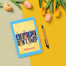 カスタムパーソナライズされたペット救助犬猫好きギフト ノートブック