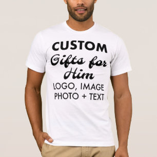 カスタムパーソナライズされたメンズスリムホワイトTシャツ Tシャツ