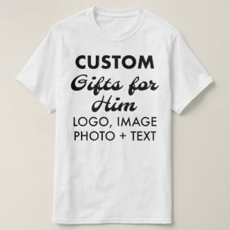カスタムパーソナライズされたメンズバジェット白Tシャツ Tシャツ