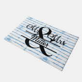 カスタムパーソナライズされたモノグラム絞り戸マット ドアマット (アングル)