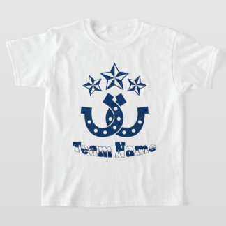 カスタムパーソナライズされたユニークキッズホースシュー Tシャツ