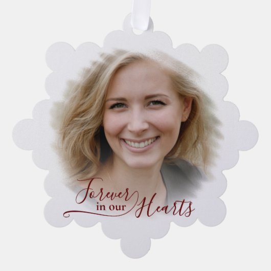 カスタムパーソナライズされたユニーククラシック写真記念 オーナメントカード (正面)