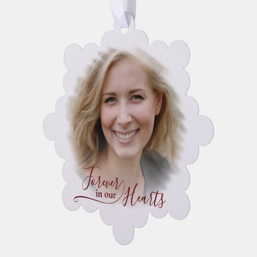 カスタムパーソナライズされたユニーククラシック写真記念 オーナメントカード (左)