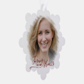 カスタムパーソナライズされたユニーククラシック写真記念 オーナメントカード (右)