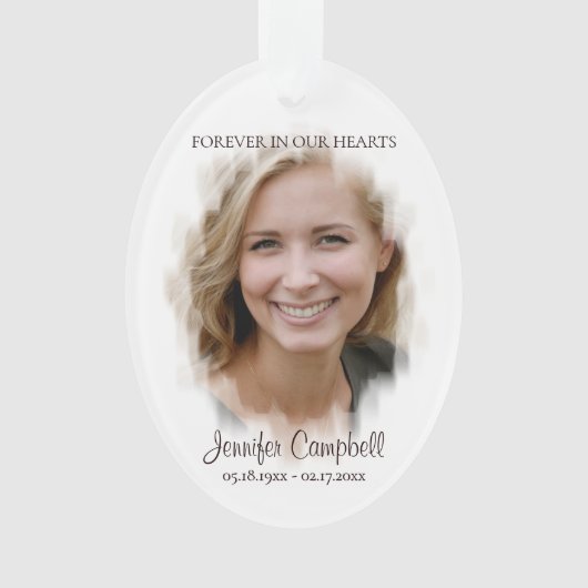 カスタムパーソナライズされたユニーククラシック写真記念 オーナメント (正面)