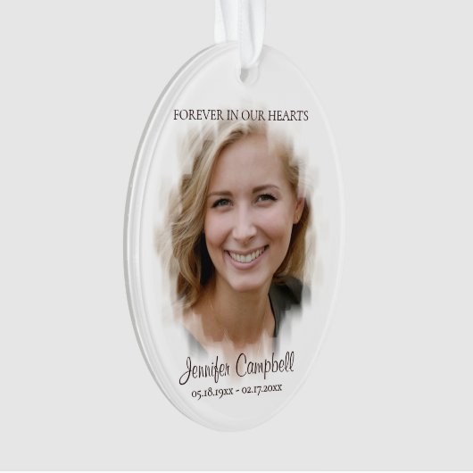 カスタムパーソナライズされたユニーククラシック写真記念 オーナメント (正面)