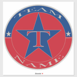 カスタムパーソナライズされたユニークチーム名 シール