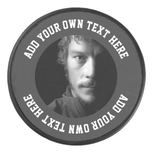 カスタムパーソナライズされたユニーク文字 アイスホッケーパック (正面)