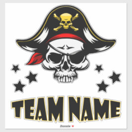 カスタムパーソナライズされたユニーク海賊 シール