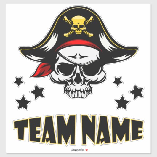 カスタムパーソナライズされたユニーク海賊 シール (シート)