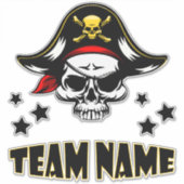 カスタムパーソナライズされたユニーク海賊 シール (正面)