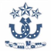 カスタムパーソナライズされたユニーク蹄鉄 シール (正面)