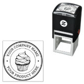 カスタムパーソナライズされたラウンド自家製ベーカリーロゴ セルフインキングスタンプ (インサイチュ)