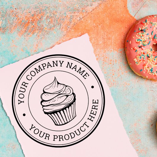 カスタムパーソナライズされたラウンド自家製ベーカリーロゴ セルフインキングスタンプ