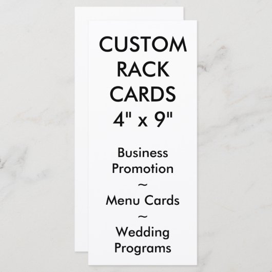 カスタムパーソナライズされたラック型空白のテンプレート (正面/裏面)