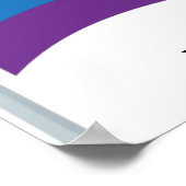 カスタムパーソナライズされたレインボー旗ポスター ポスター (角)