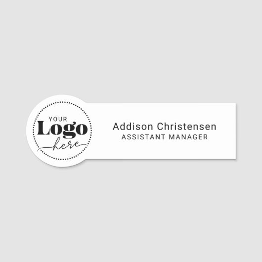 カスタムパーソナライズされたロゴビジネス 名札 (正面)