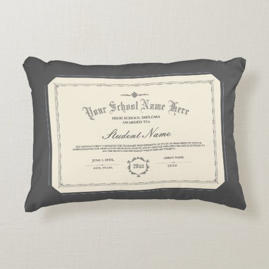 カスタムパーソナライズされた二層伝統的炭 アクセントクッション (正面)