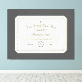 カスタムパーソナライズされた二層伝統的炭 キャンバスプリント (インサイチュ (ウッドフロア))