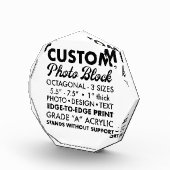 カスタムパーソナライズされた八角形 フォトブロック (右)