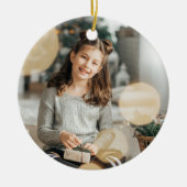 カスタムパーソナライズされた写真クリスマス セラミックオーナメント (正面)