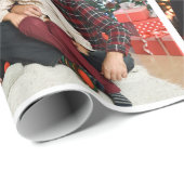 カスタムパーソナライズされた写真コラージュメリークリスマス ラッピングペーパー (ロールコーナー)