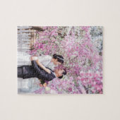 カスタムパーソナライズされた写真コラージュモダン ジグソーパズル (横)