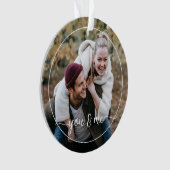 カスタムパーソナライズされた写真シンプル引用文文字 オーナメント (正面)